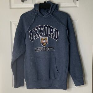 Oxford University Embroidered Sweatshirt Hoodie Cotton Blend